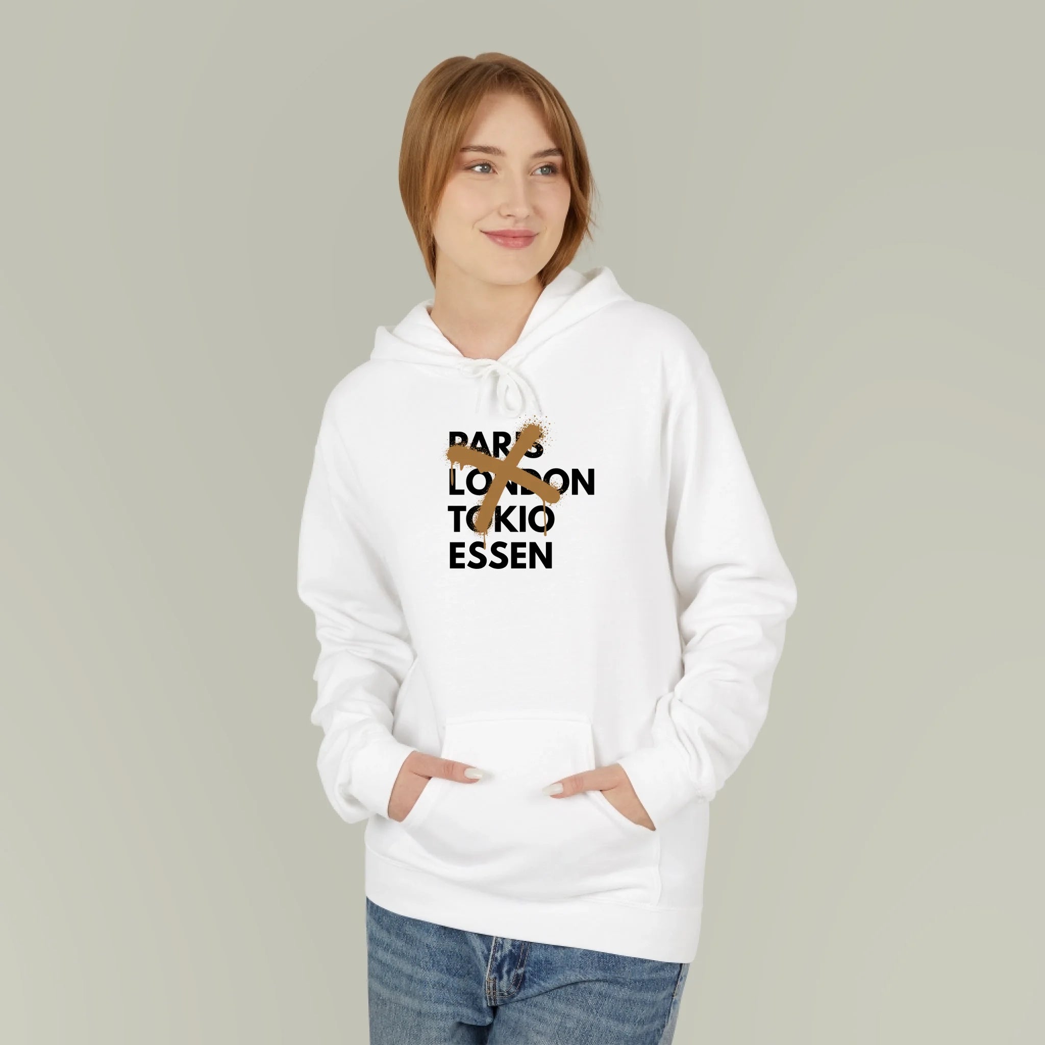 Paris London Tokio Deine Stadt - Personalisierbarer Hoodie