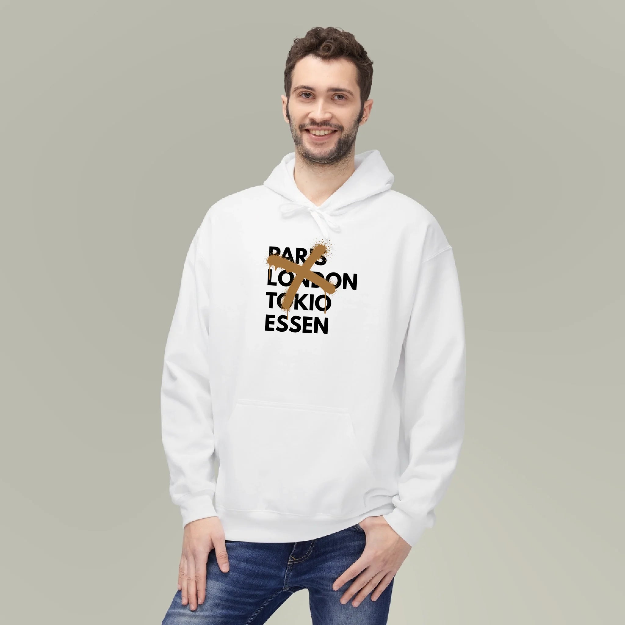 Paris London Tokio Deine Stadt - Personalisierbarer Hoodie