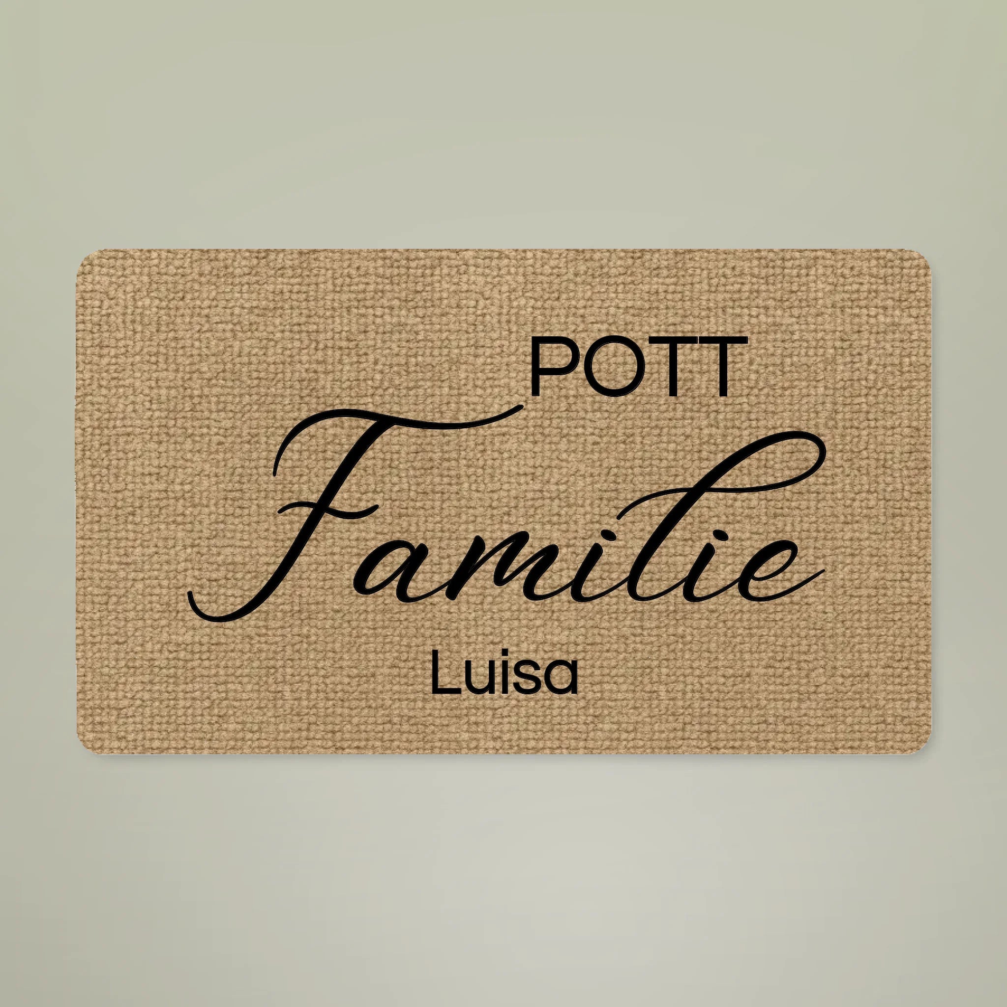 Pott Familie - Personalisierbare Fußmatte