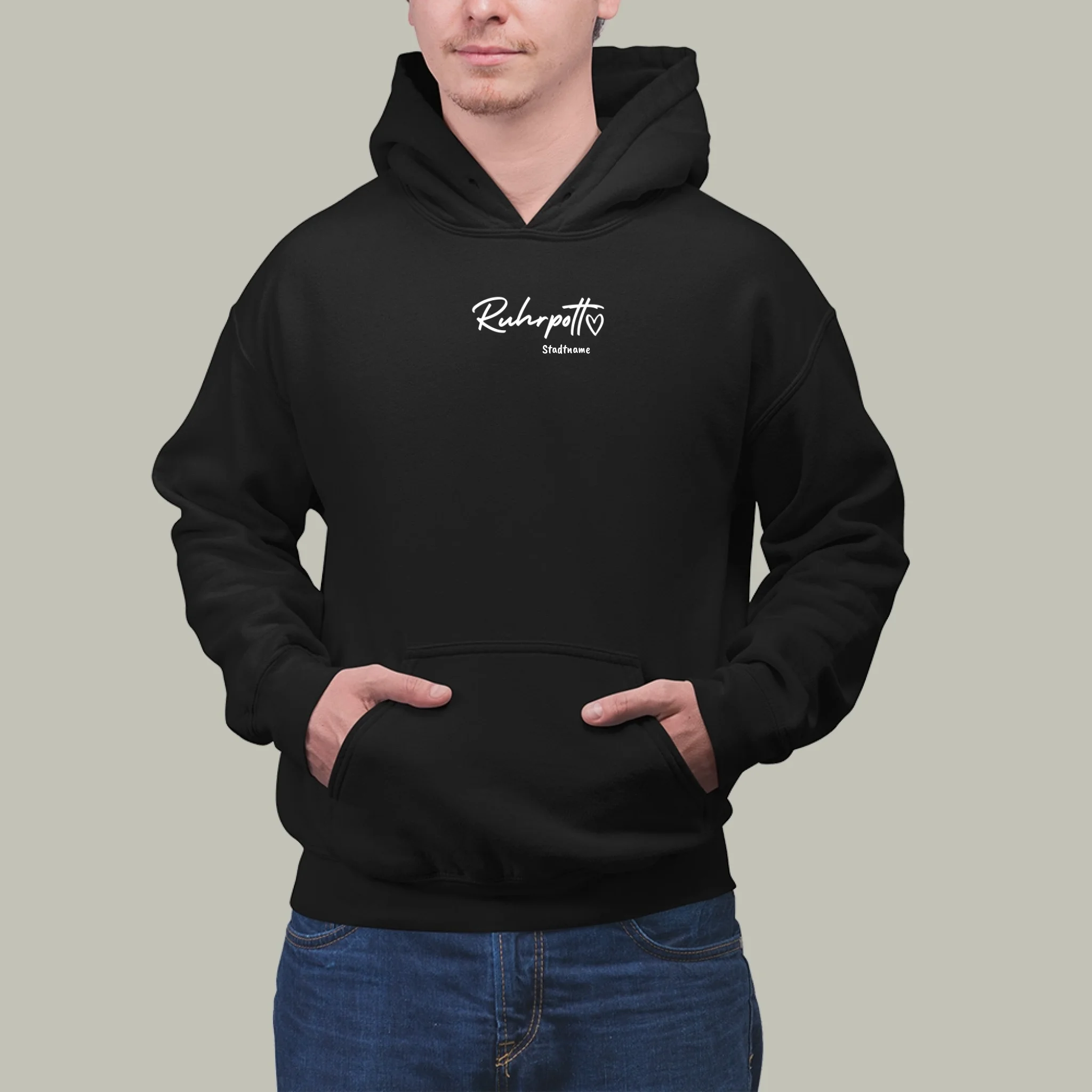 Mockup Man Hoodie black-klein