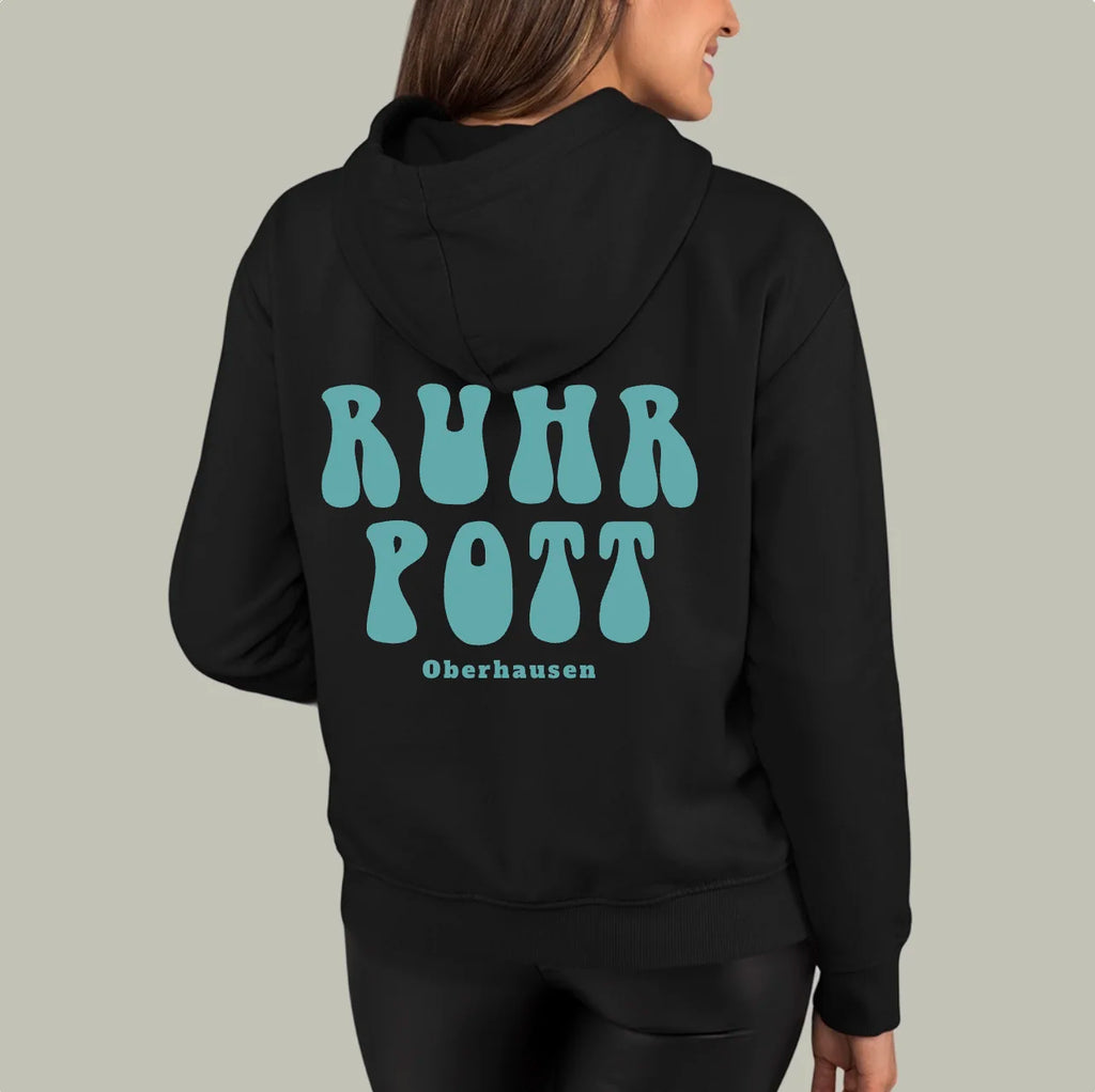 Skyline Ruhrgebiet - Personalisierbarer Hoodie Back